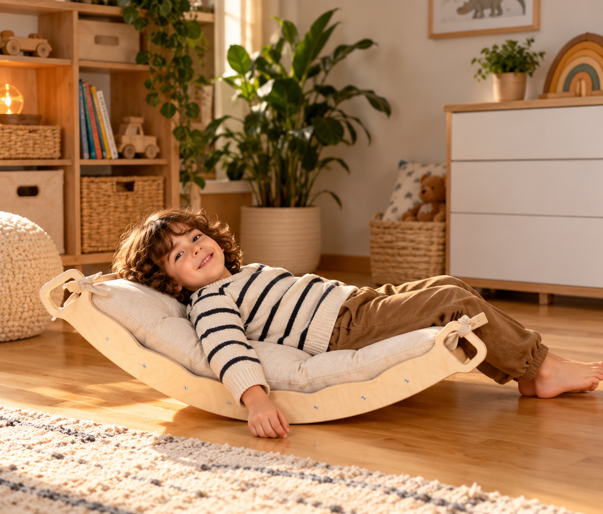 XL Wooden Balance Board | Montessori-Inspired Balance Toy