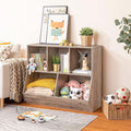 Kids Bookshelf & Toy Storage Cabinet – Greige