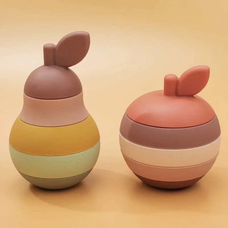 Silicone Fruit Stacking Toy for Sensory Play