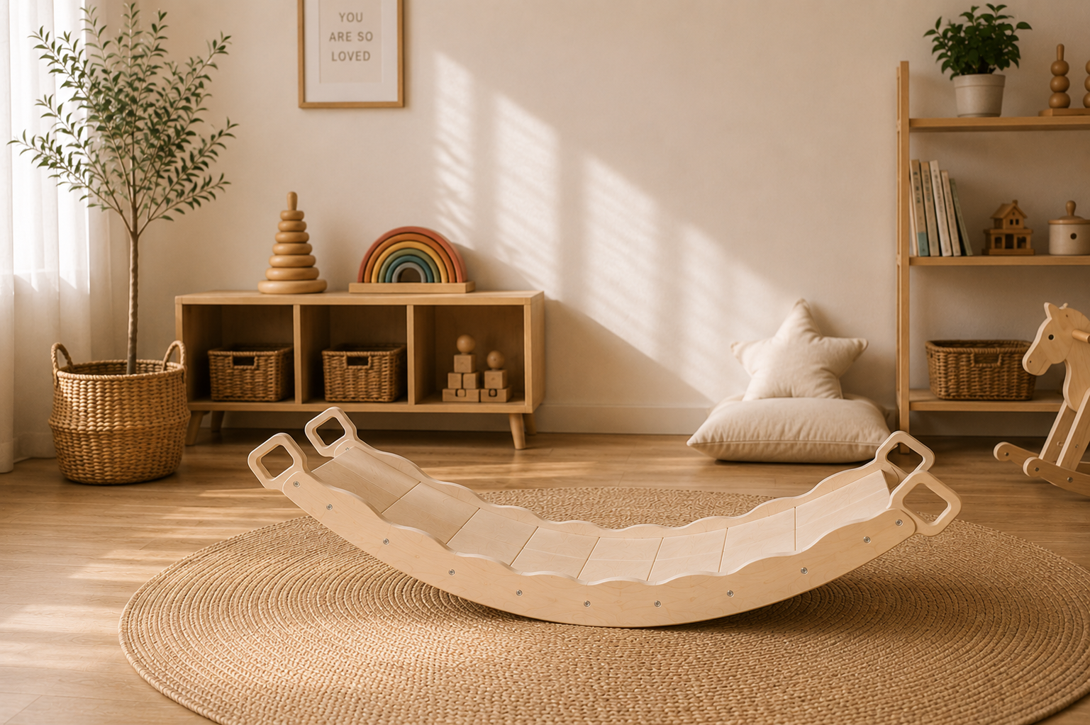 XL Wooden Balance Board | Montessori-Inspired Balance Toy