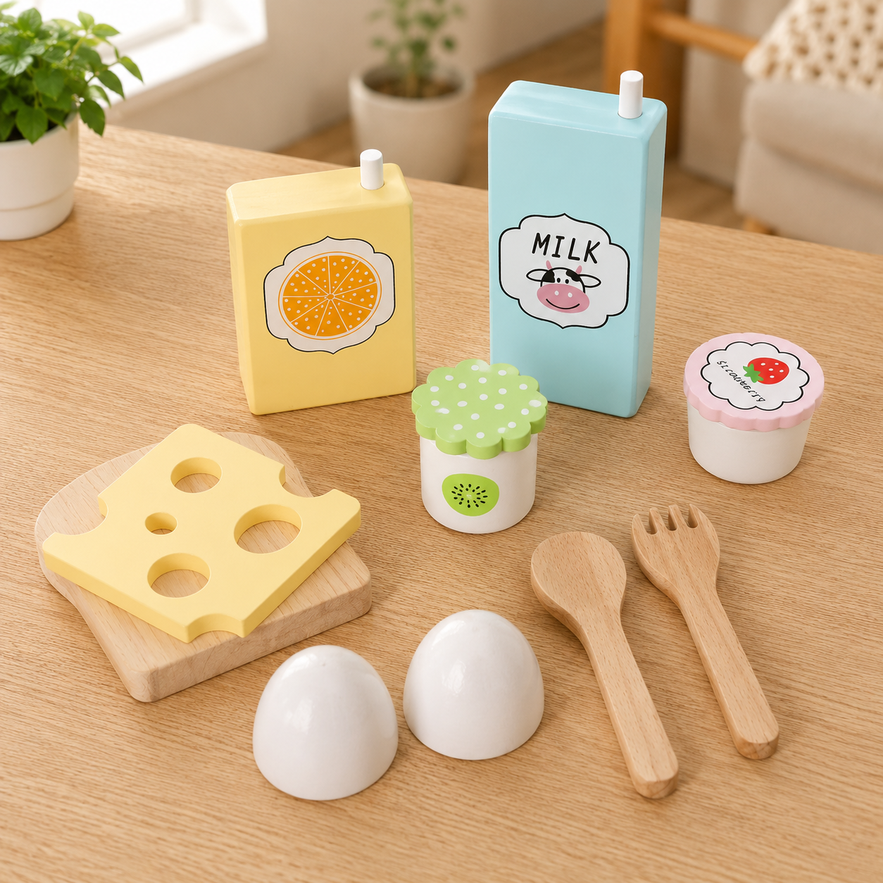 Wooden Pretend Play Food Set