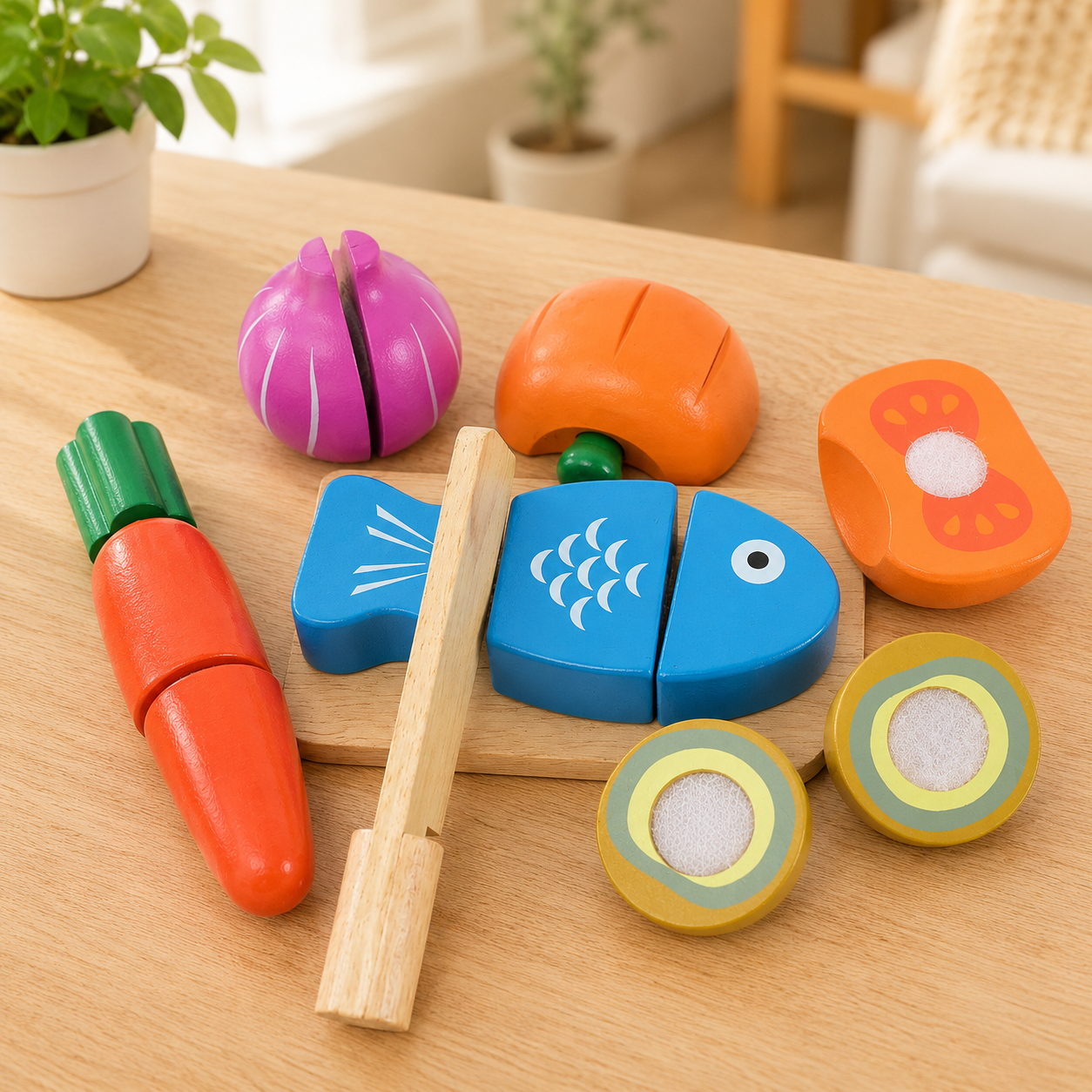 Wooden Pretend Play Food Set