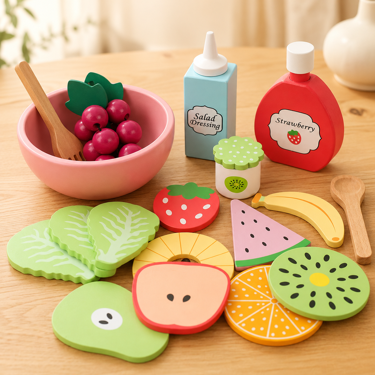 Wooden Pretend Play Food Set