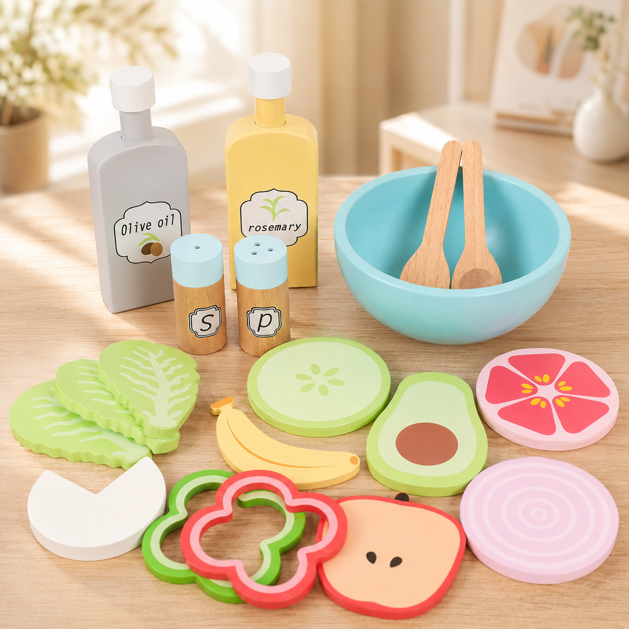 Wooden Pretend Play Food Set