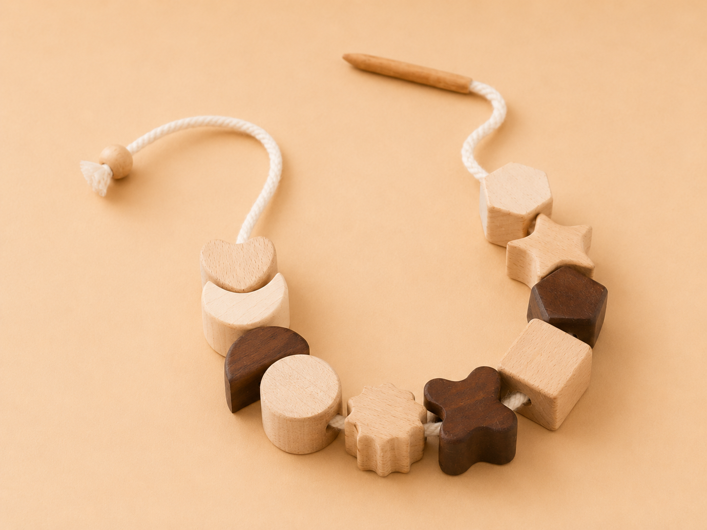 Montessori Wooden Balance & Threading Toy