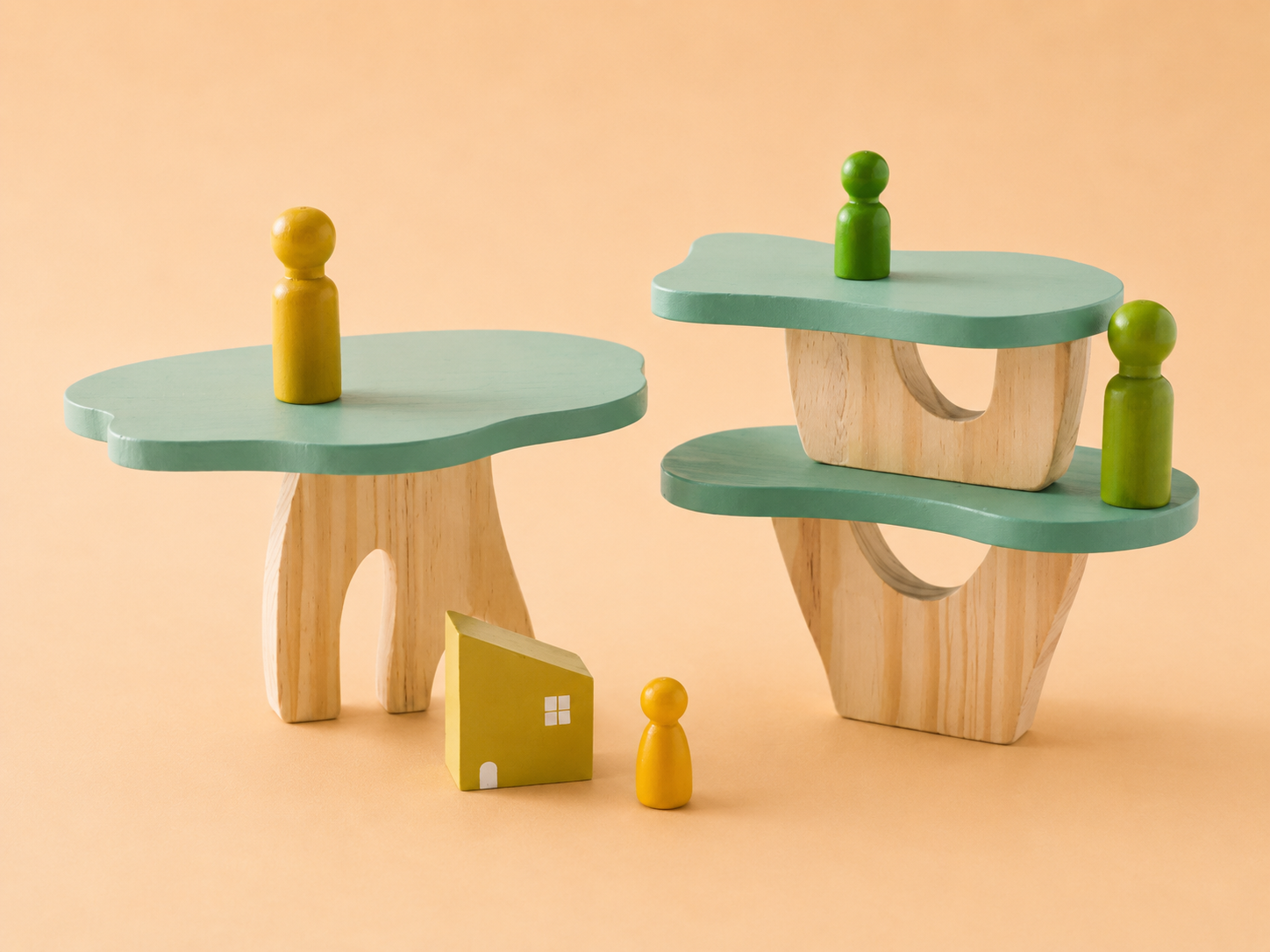Montessori Wooden Balance & Threading Toy