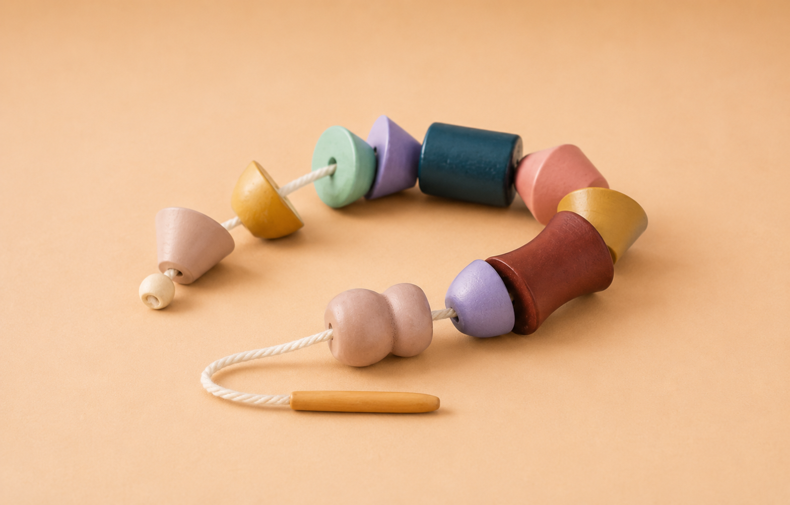 Montessori Wooden Balance & Threading Toy