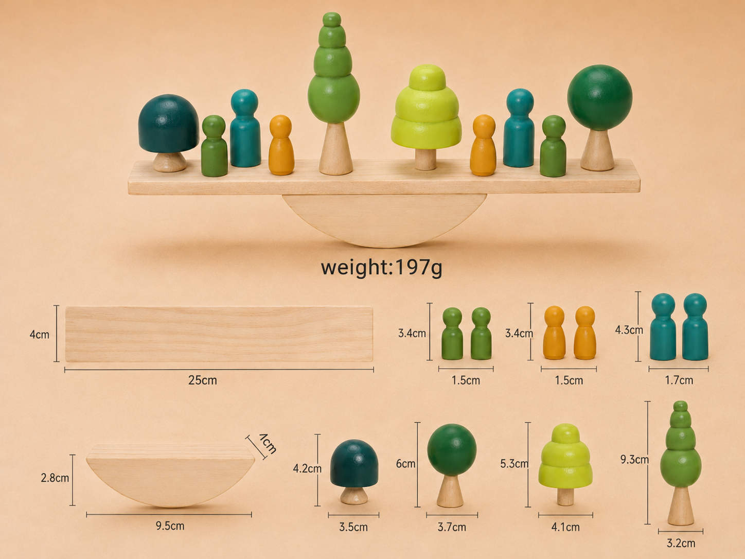 Montessori Wooden Balance & Threading Toy