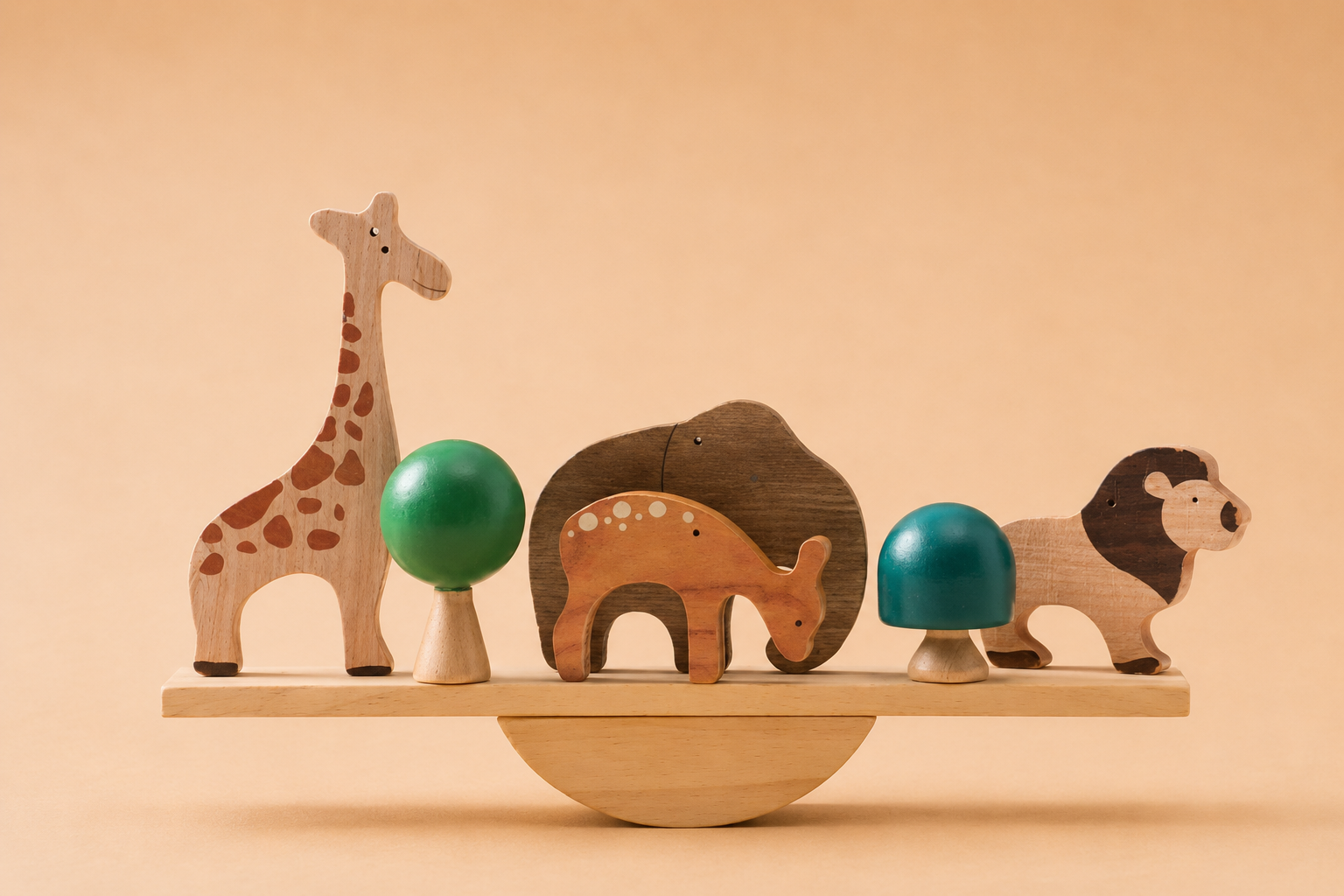 Montessori Wooden Balance & Threading Toy