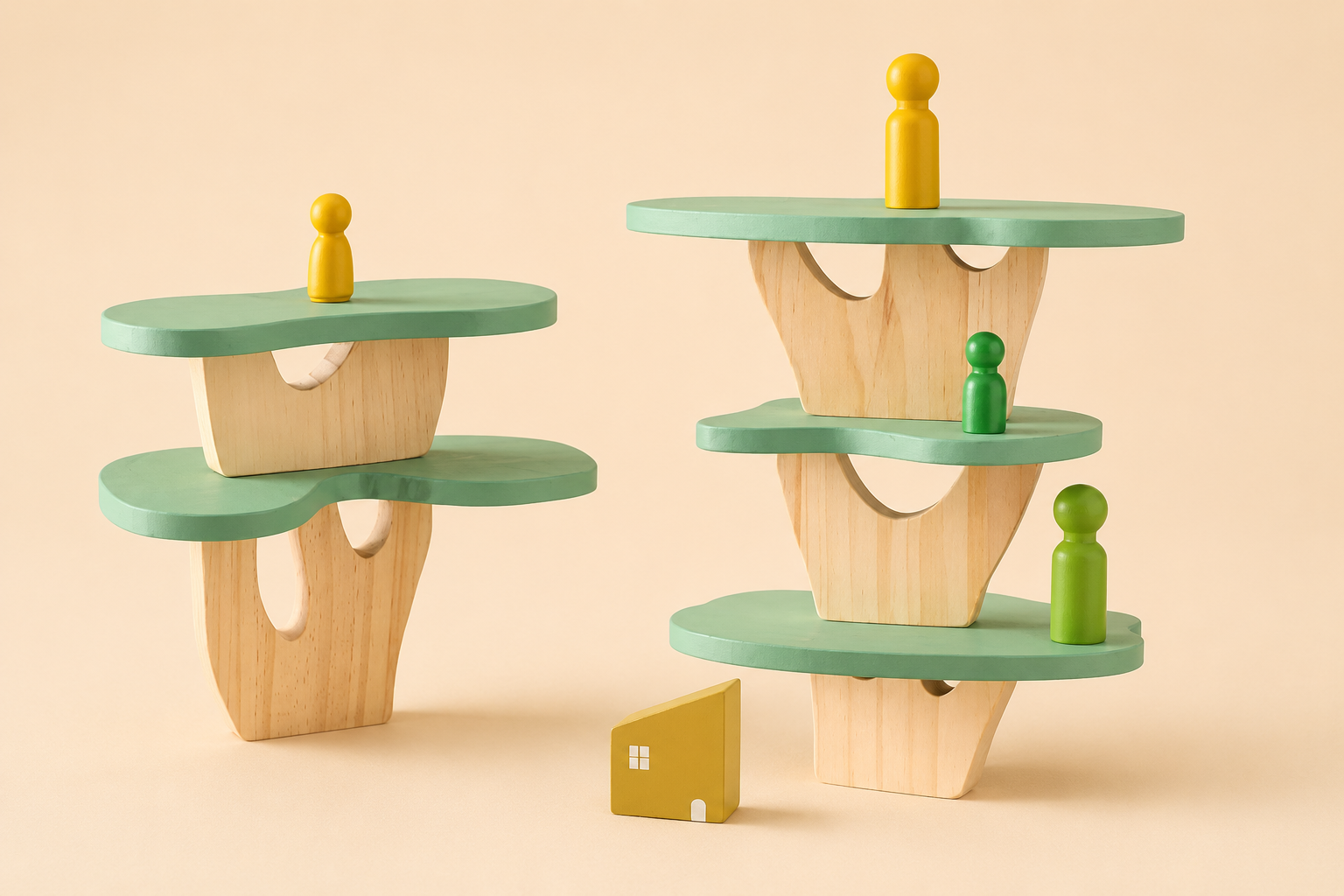 Montessori Wooden Balance & Threading Toy