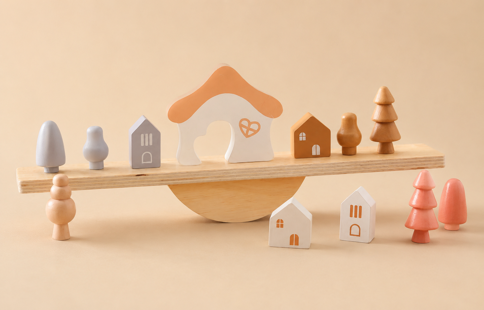 Montessori Wooden Balance & Threading Toy