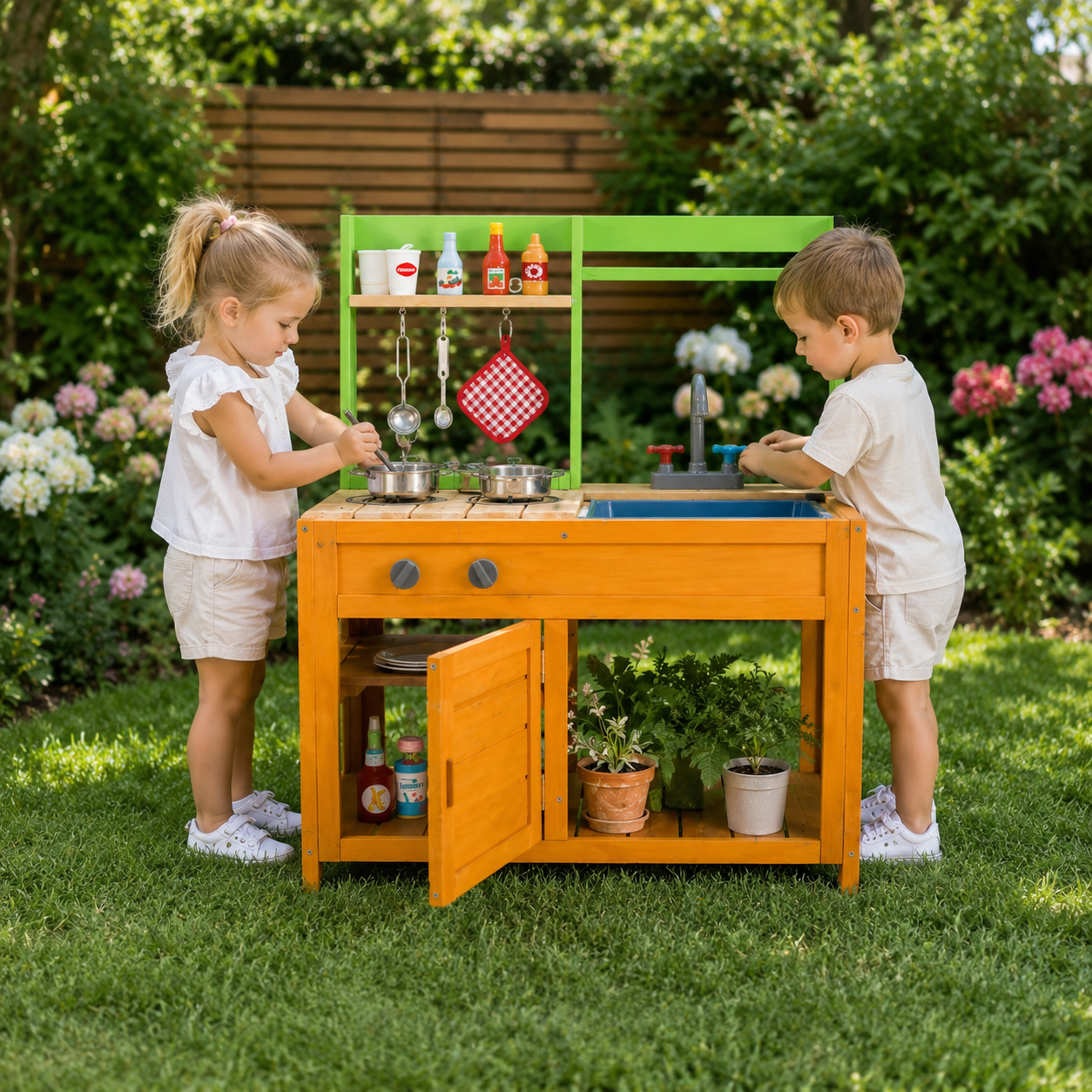 Outdoor Mud Kitchen Playset for Kids | Orange