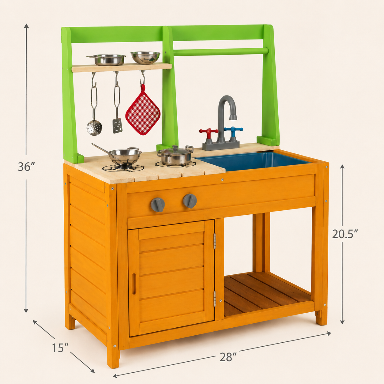 Outdoor Mud Kitchen Playset for Kids | Orange