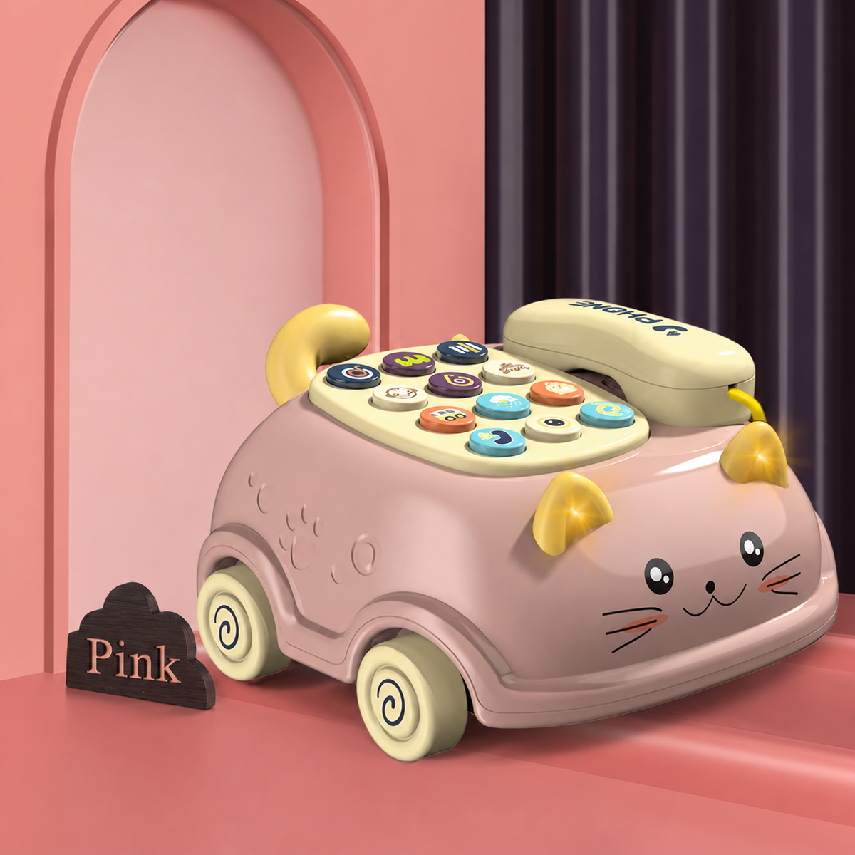 Musical Toy Phone – Cat Pull Toy