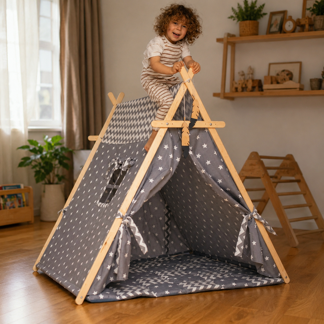 XL Kids Teepee Tent with Play Mat