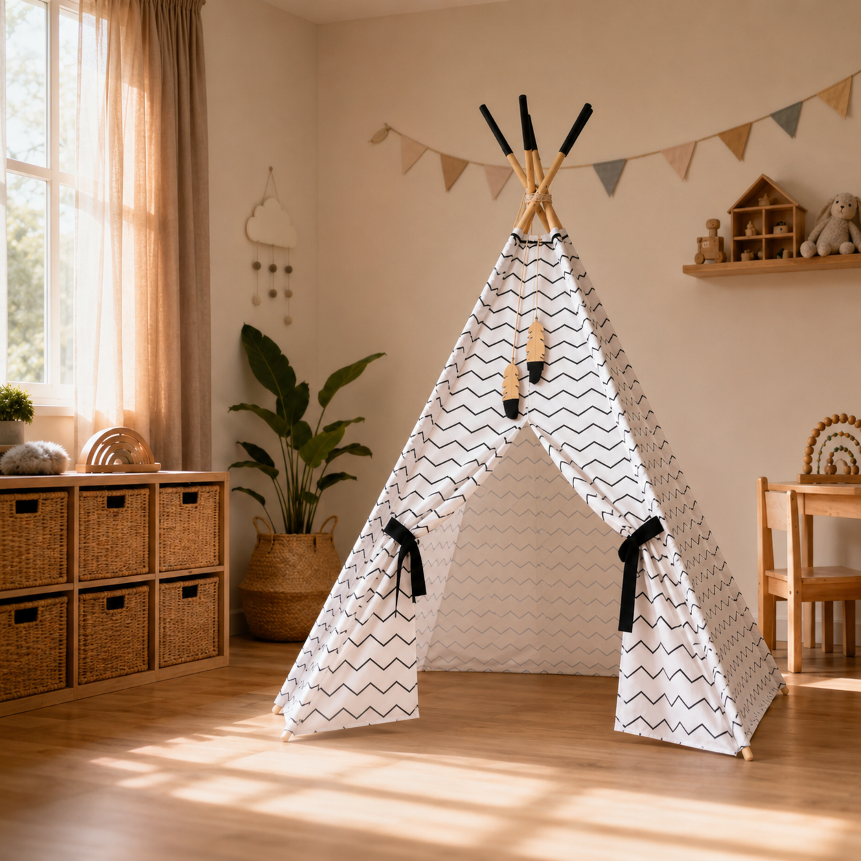 XL Kids Teepee Tent with Play Mat