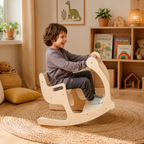 2-in-1 Wooden Seesaw & Desk Set