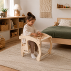 2-in-1 Wooden Seesaw & Desk Set