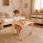 2-in-1 Wooden Seesaw & Desk Set