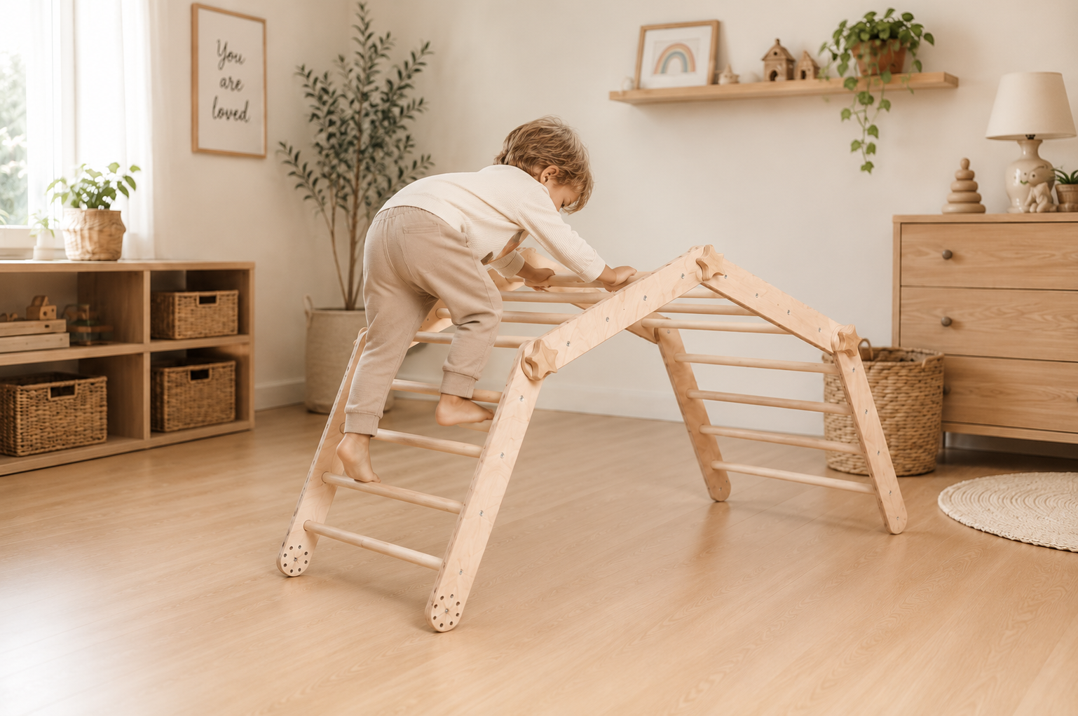 6-Piece Montessori Climber Set | Indoor Wooden Playground