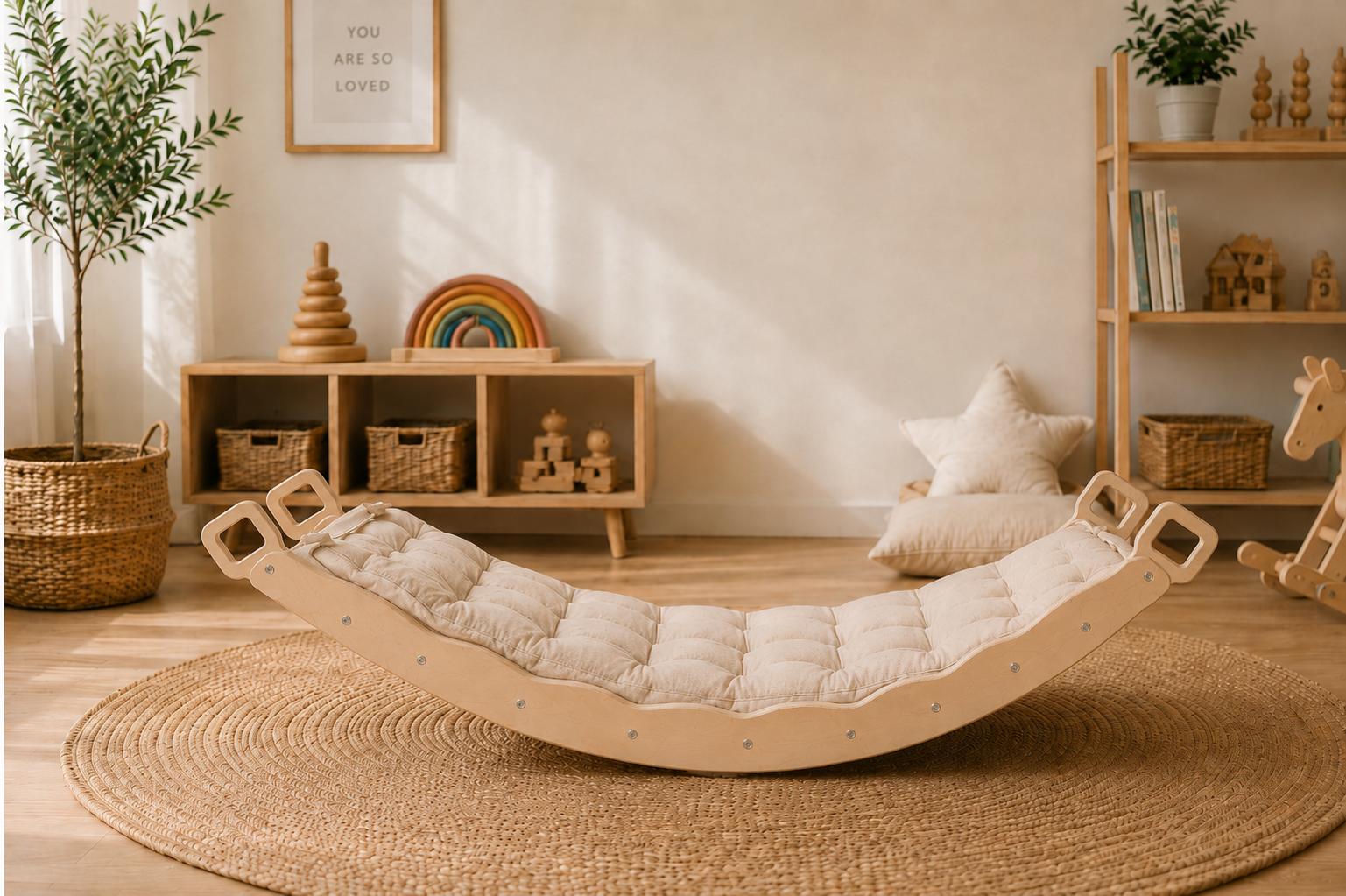 XL Wooden Balance Board | Montessori-Inspired Balance Toy