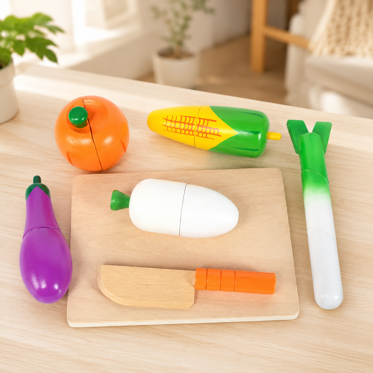 Wooden Pretend Play Food Set