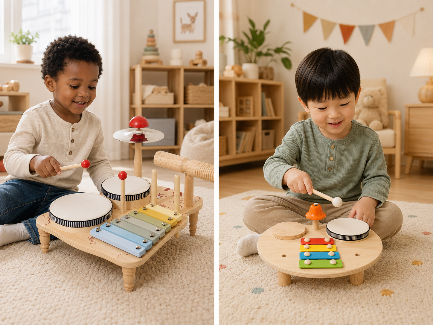 Montessori Wooden Music Set | Toddler Percussion Toy
