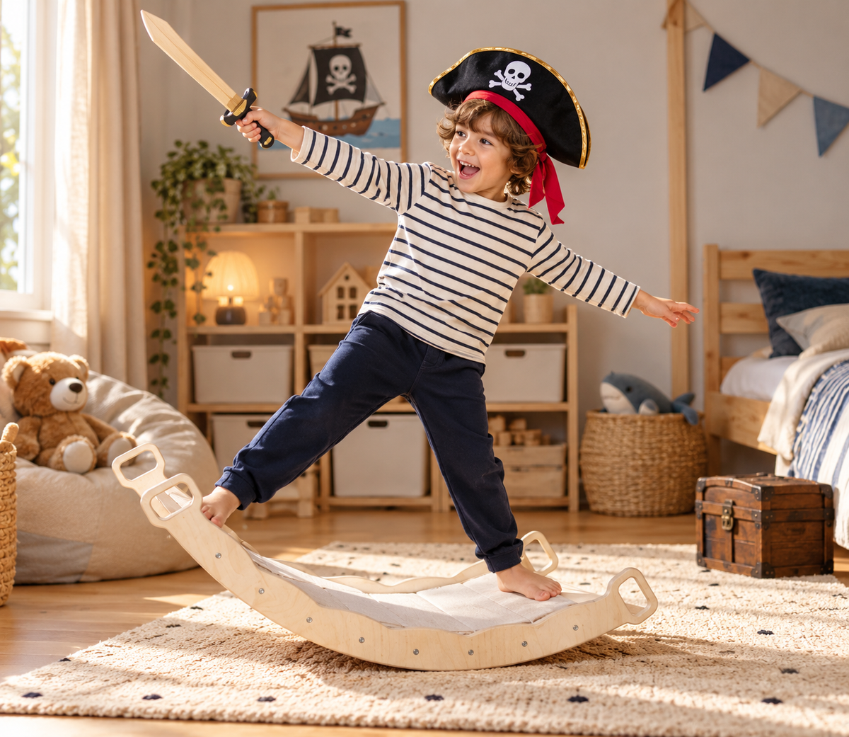 XL Wooden Balance Board | Montessori-Inspired Balance Toy