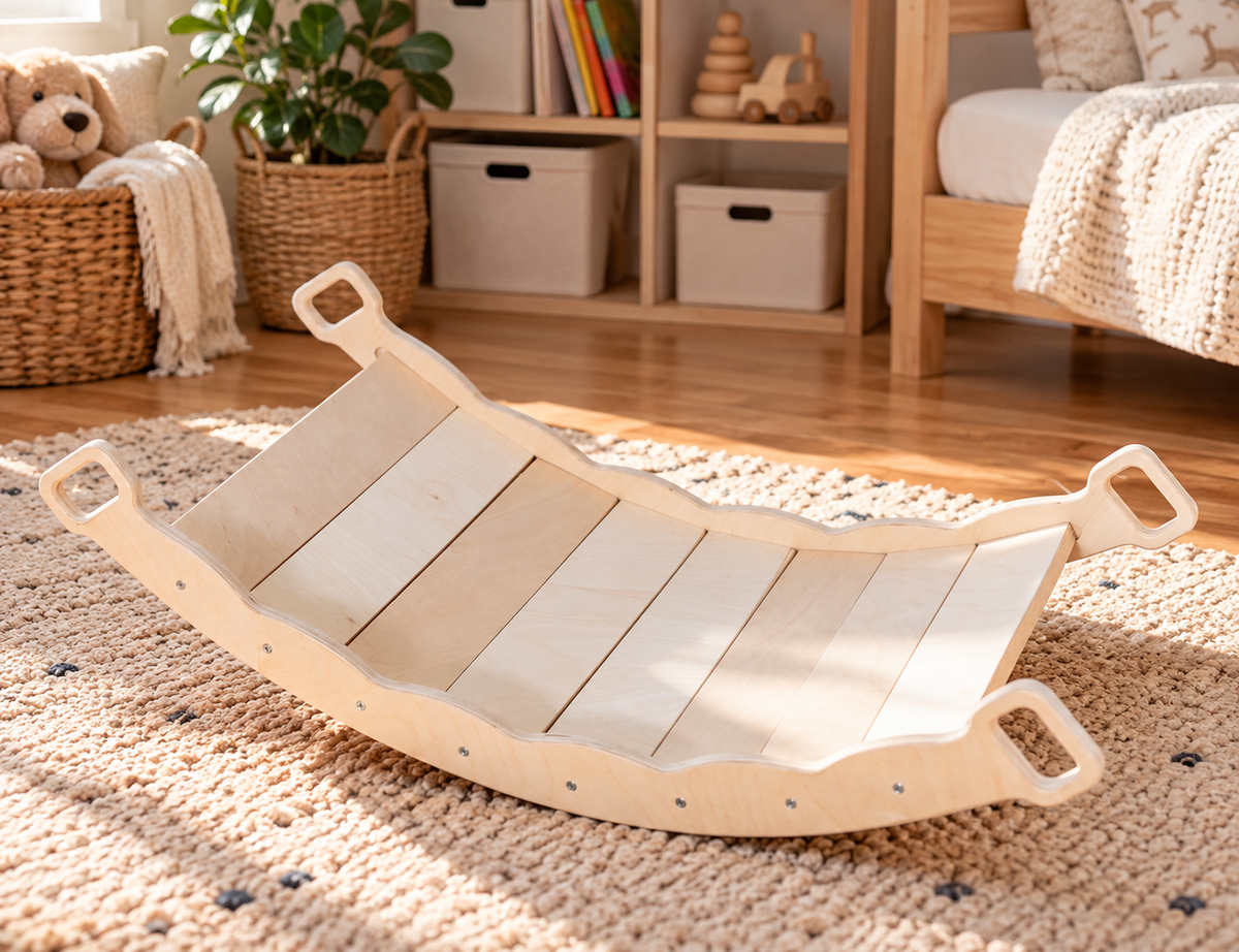 XL Wooden Balance Board | Montessori-Inspired Balance Toy