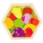Wooden Hexagon Tangram Puzzle