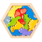 Wooden Hexagon Tangram Puzzle