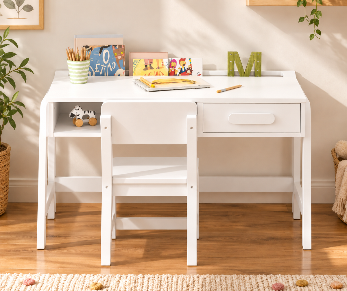 Kids Desk & Chair Set with Storage