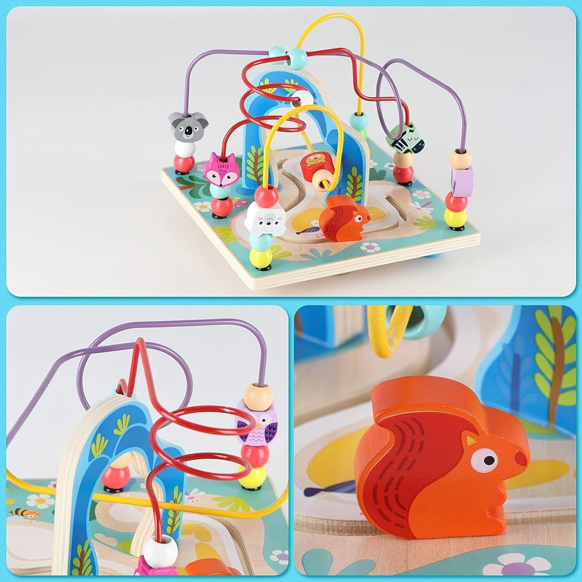 5-in-1 Wooden Activity Cube for Toddlers